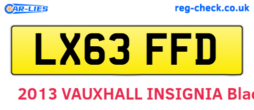 LX63FFD are the vehicle registration plates.