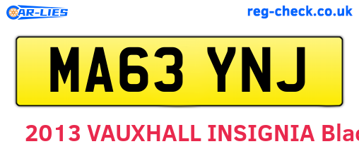 MA63YNJ are the vehicle registration plates.