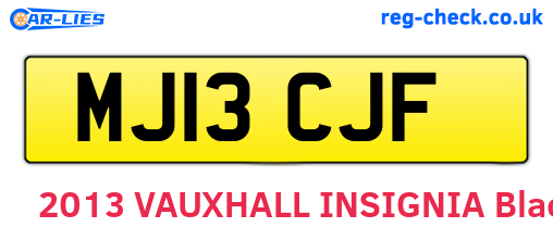 MJ13CJF are the vehicle registration plates.