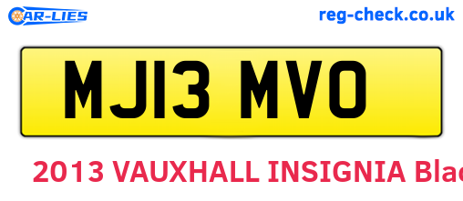 MJ13MVO are the vehicle registration plates.