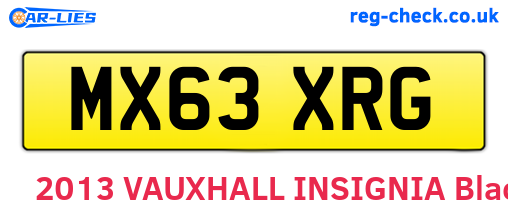 MX63XRG are the vehicle registration plates.