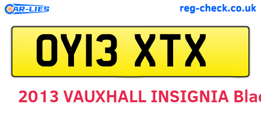 OY13XTX are the vehicle registration plates.