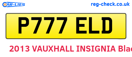 P777ELD are the vehicle registration plates.