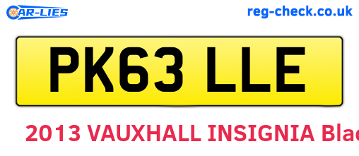 PK63LLE are the vehicle registration plates.