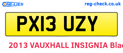 PX13UZY are the vehicle registration plates.