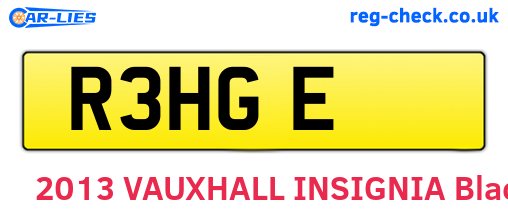 R3HGE are the vehicle registration plates.