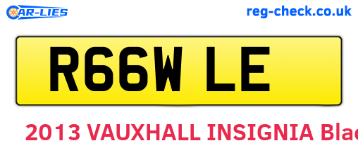 R66WLE are the vehicle registration plates.
