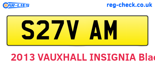 S27VAM are the vehicle registration plates.