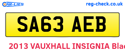 SA63AEB are the vehicle registration plates.