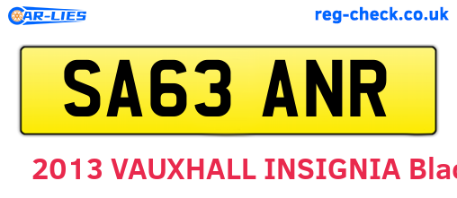 SA63ANR are the vehicle registration plates.
