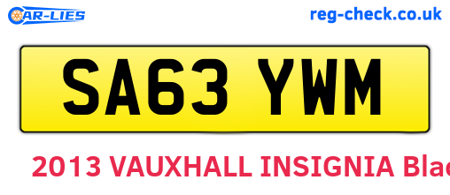 SA63YWM are the vehicle registration plates.