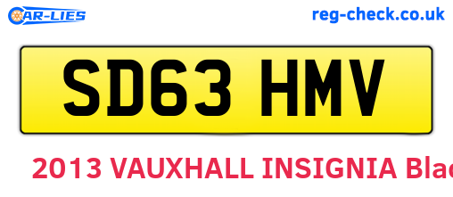 SD63HMV are the vehicle registration plates.