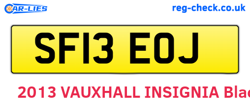 SF13EOJ are the vehicle registration plates.