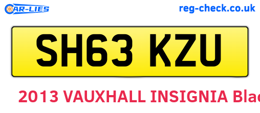SH63KZU are the vehicle registration plates.