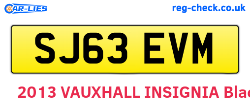 SJ63EVM are the vehicle registration plates.
