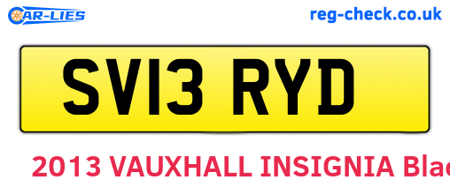 SV13RYD are the vehicle registration plates.