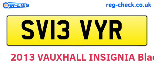 SV13VYR are the vehicle registration plates.