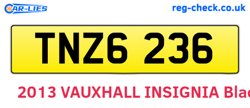 TNZ6236 are the vehicle registration plates.