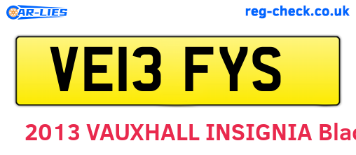 VE13FYS are the vehicle registration plates.