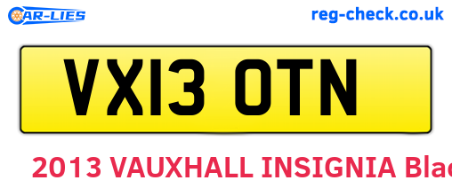 VX13OTN are the vehicle registration plates.