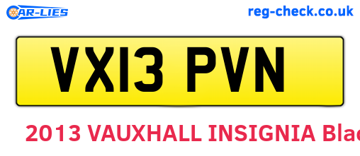 VX13PVN are the vehicle registration plates.