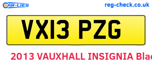 VX13PZG are the vehicle registration plates.