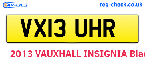 VX13UHR are the vehicle registration plates.