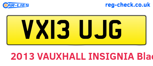 VX13UJG are the vehicle registration plates.