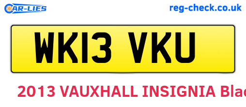 WK13VKU are the vehicle registration plates.