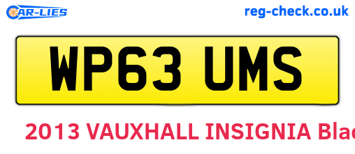 WP63UMS are the vehicle registration plates.