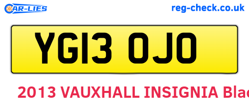 YG13OJO are the vehicle registration plates.