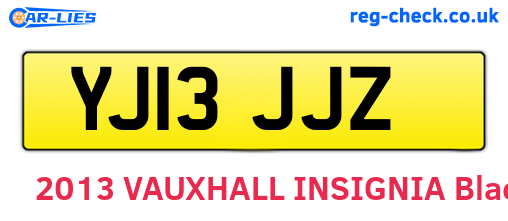 YJ13JJZ are the vehicle registration plates.