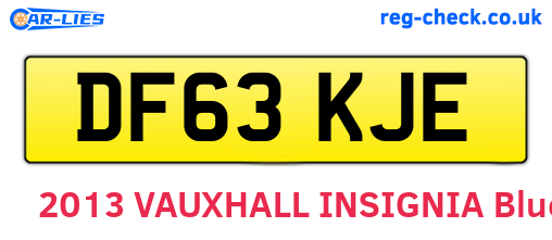 DF63KJE are the vehicle registration plates.