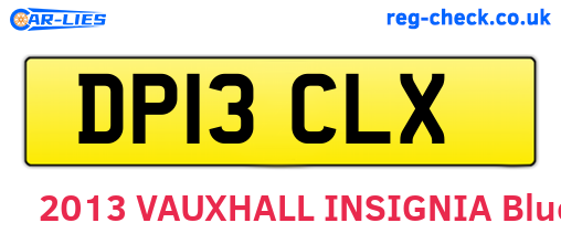 DP13CLX are the vehicle registration plates.