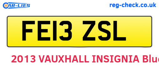 FE13ZSL are the vehicle registration plates.