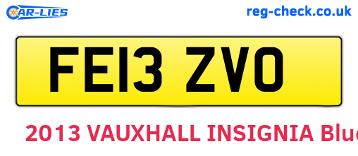 FE13ZVO are the vehicle registration plates.