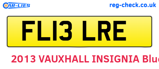 FL13LRE are the vehicle registration plates.