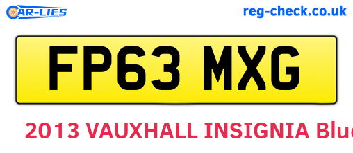 FP63MXG are the vehicle registration plates.