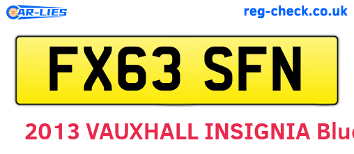 FX63SFN are the vehicle registration plates.