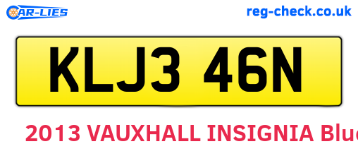 KLJ346N are the vehicle registration plates.