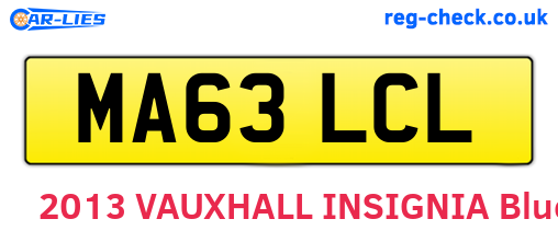 MA63LCL are the vehicle registration plates.