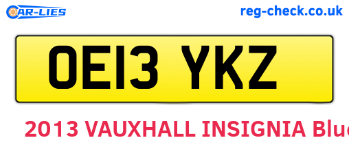 OE13YKZ are the vehicle registration plates.