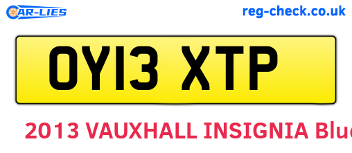 OY13XTP are the vehicle registration plates.