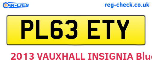 PL63ETY are the vehicle registration plates.
