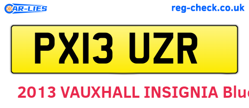 PX13UZR are the vehicle registration plates.