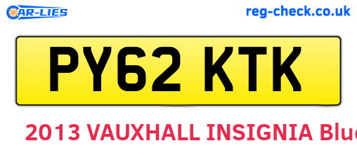 PY62KTK are the vehicle registration plates.