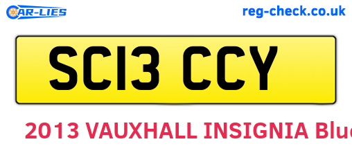 SC13CCY are the vehicle registration plates.