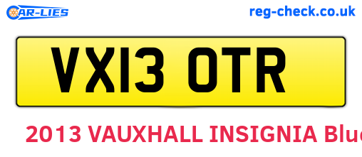 VX13OTR are the vehicle registration plates.