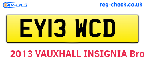 EY13WCD are the vehicle registration plates.