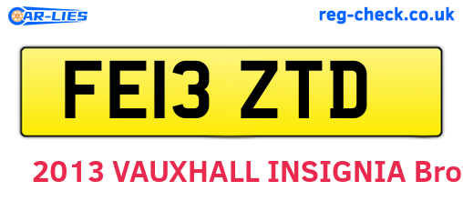 FE13ZTD are the vehicle registration plates.